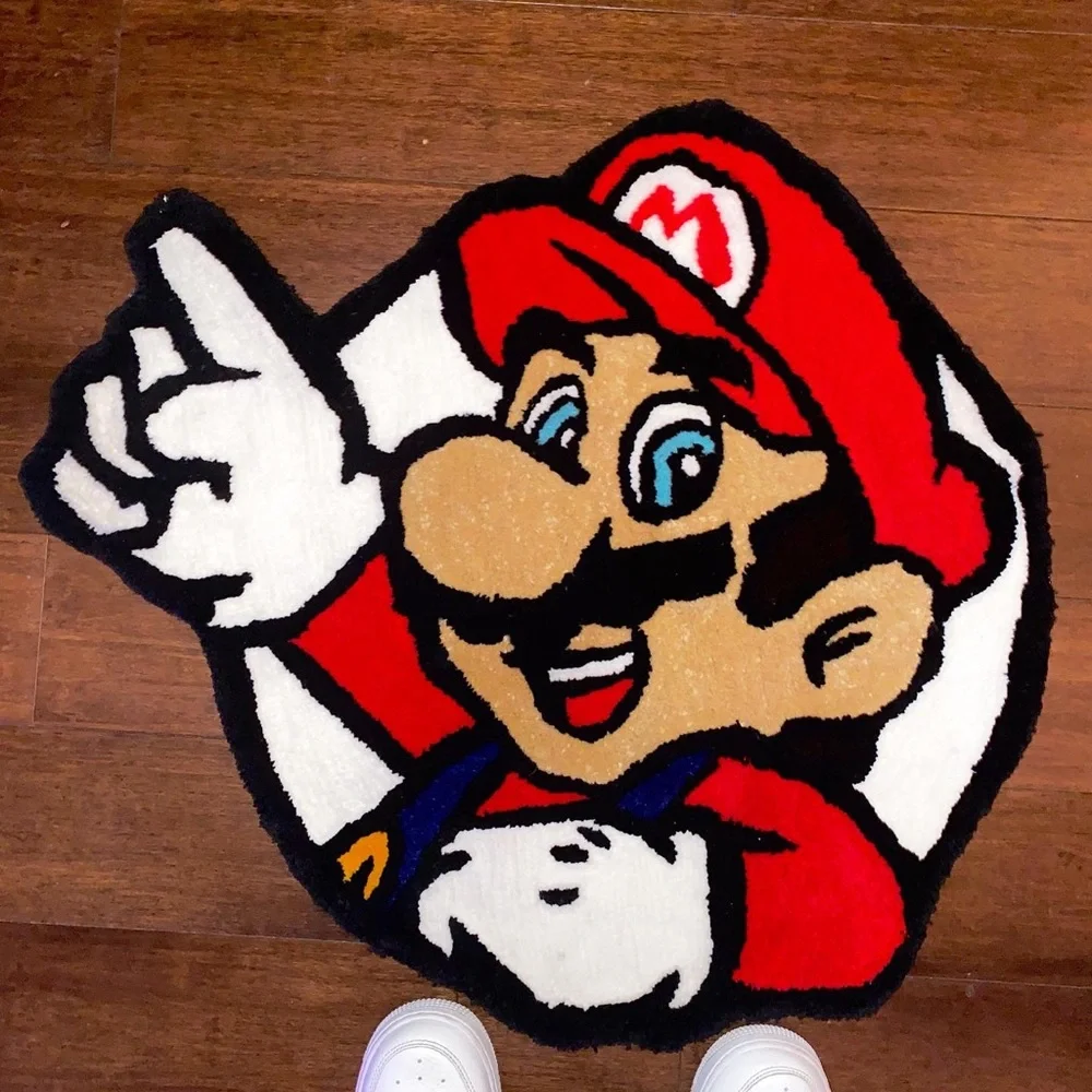 Custom Tuft Mario Rug - Picture 2 of 3